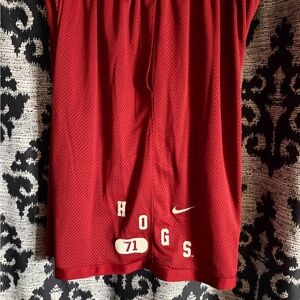 Nike men Red Mesh Shorts Arkansas Razorbacks